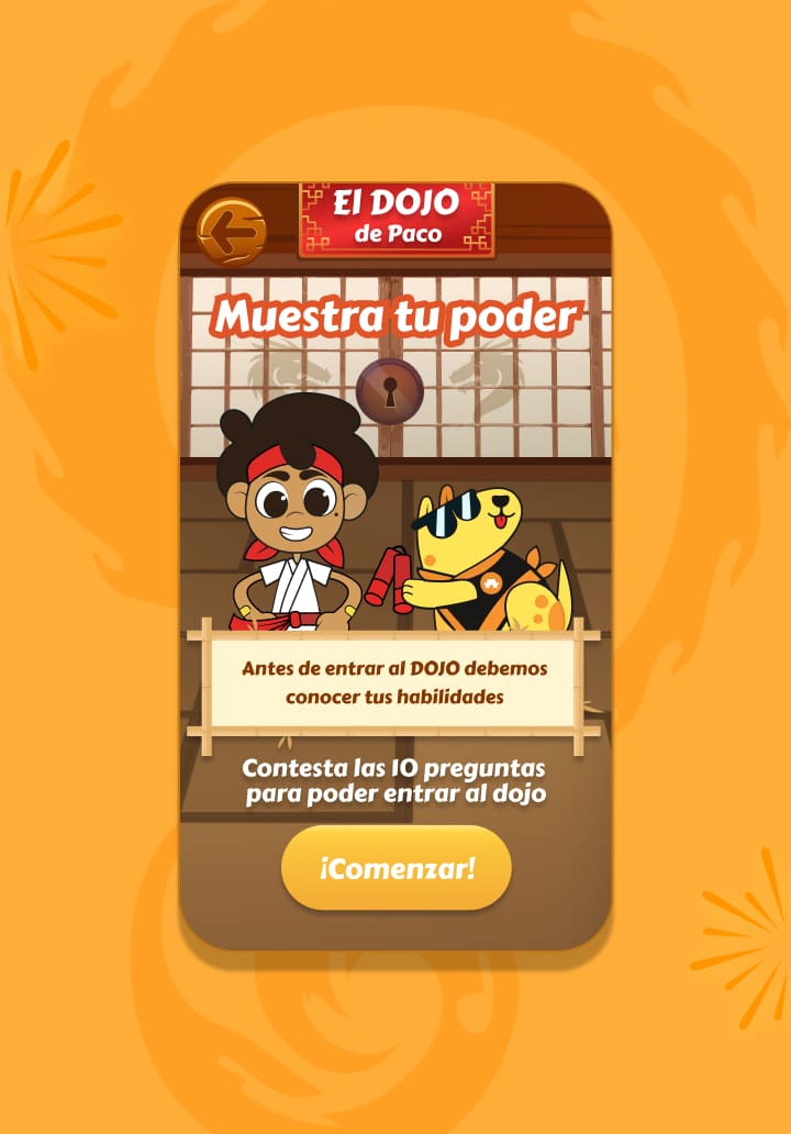 Guided study flow with the Paco mascot