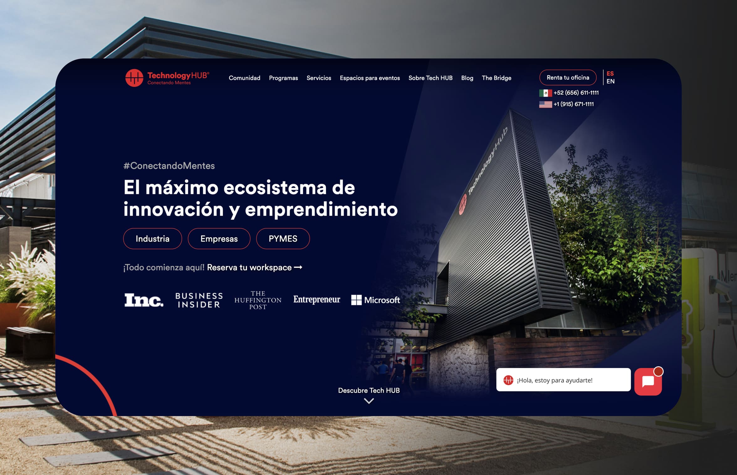 Technology HUB landing page